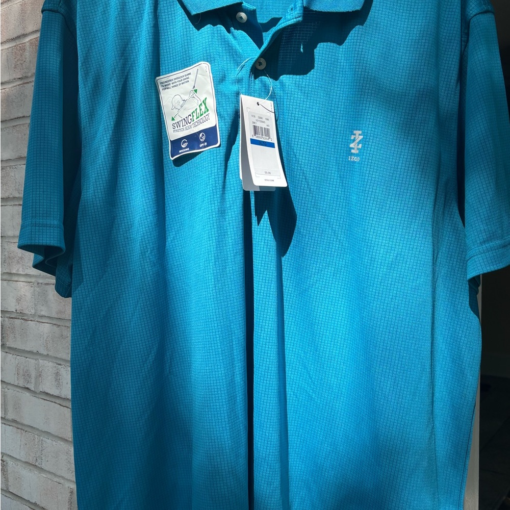 Izod Blue Polo Shirt Vibrant Casual Sportswear